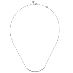 Online Gabriel & Co. 14K White Gold Diamond Bar Necklace