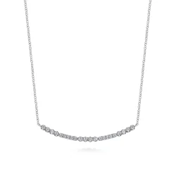 Sale Gabriel & Co. 14K White Gold Diamond Bar Necklace