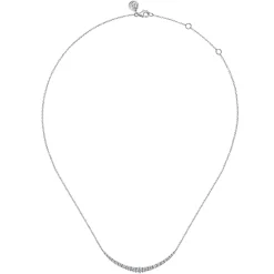 Outlet Gabriel & Co. 14K White Gold Diamond Bar Necklace
