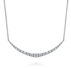 Outlet Gabriel & Co. 14K White Gold Diamond Bar Necklace