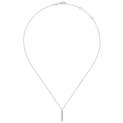 Online Gabriel & Co. 14K White Gold Diamond Bar Pendant Necklace