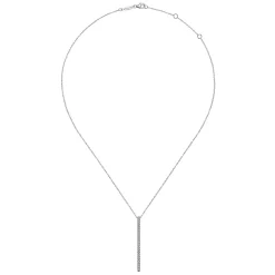 Clearance Gabriel & Co. 14K White Gold Diamond Bar Pendant Necklace