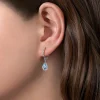 Discount Gabriel & Co. 14K White Gold Diamond Blue Topaz Earrings