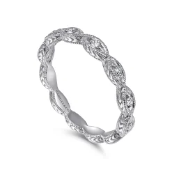 Best Gabriel & Co. 14K White Gold Diamond Bujukan Marquise Station Ring