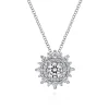 Best Gabriel & Co. 18K White Gold Diamond Burst Pendant Necklace