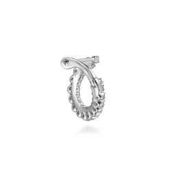 Clearance Gabriel & Co. 14K White Gold Diamond Bypass Hoop Earrings