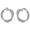 New Gabriel & Co. 14K White Gold Diamond Bypass Hoop Earrings