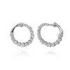 Best Gabriel & Co. 14K White Gold Diamond Bypass Hoop Earrings