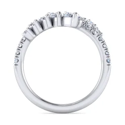 Gabriel & Co. 18K White Gold Diamond Bypass Ring