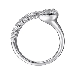 Discount Gabriel & Co. 14K White Gold Diamond Bypass Ring