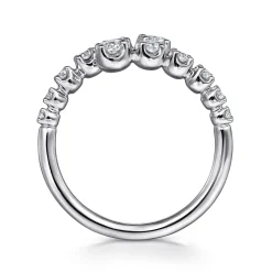 New Gabriel & Co. 14K White Gold Diamond Bypass Ring