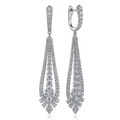 Hot Gabriel & Co. 18K White Gold Diamond Chandelier Earrings