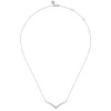Best Gabriel & Co. 14K White Gold Diamond Chevron Bar Necklace