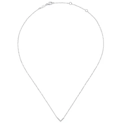 Sale Gabriel & Co. 14K White Gold Diamond Chevron Necklace