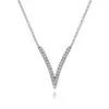 Gabriel & Co. 14K White Gold Diamond Chevron Necklace