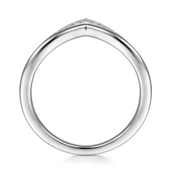 Sale Gabriel & Co. 14K White Gold Diamond Chevron Ring