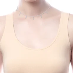 Best Gabriel & Co. 14K White Gold Diamond Choker Necklace with Diamond Spike Drops