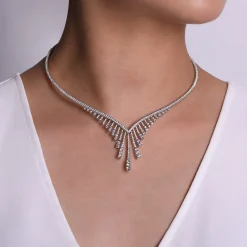 Online Gabriel & Co. 18K White Gold Diamond Choker Necklace
