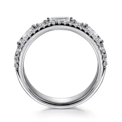 Best Gabriel & Co. 14K White Gold Diamond Classic Band Ring