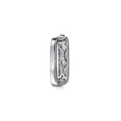 Discount Gabriel & Co. 14K White Gold Diamond Classic Hoop Earrings