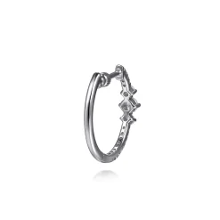 Sale Gabriel & Co. 14K White Gold Diamond Classic Hoop Earrings