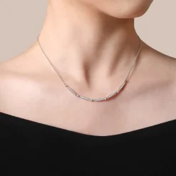 Discount Gabriel & Co. 14K White Gold Diamond Classic Necklace