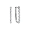 New Gabriel & Co. 14K White Gold Diamond Classic Paperclip Hoop Earrings
