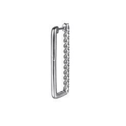 Outlet Gabriel & Co. 14K White Gold Diamond Classic Paperclip Hoop Earrings