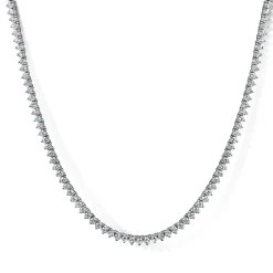 Clearance Gabriel & Co. 14K White Gold Diamond Classic Tennis Necklace