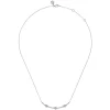 Best Gabriel & Co. 14K White Gold Diamond Clover Bar Necklace
