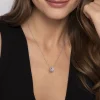 Discount Gabriel & Co. 14K White Gold Diamond Clover Pendant Necklace