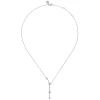 Clearance Gabriel & Co. 14K White Gold Diamond Clover Station Y Necklace