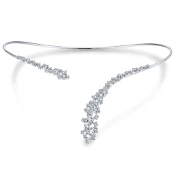 Online Gabriel & Co. 18K White Gold Diamond Cluster Open Choker Necklace