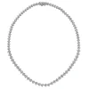 Gabriel & Co. 14K White Gold Diamond Cluster Tennis Necklace