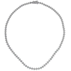 Hot Gabriel & Co. 14K White Gold Diamond Cluster Tennis Necklace