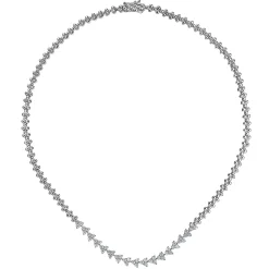 Hot Gabriel & Co. 14K White Gold Diamond Cluster Tennis Necklace
