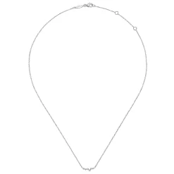 Outlet Gabriel & Co. 14K White Gold Diamond Constellation Bar Necklace