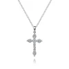 Hot Gabriel & Co. 14K White Gold Diamond Cross Pendant Necklace