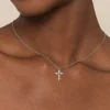 Gabriel & Co. 14K White Gold Diamond Cross Pendant Necklace