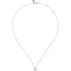Clearance Gabriel & Co. 14K White Gold Diamond Cross Pendant Necklace