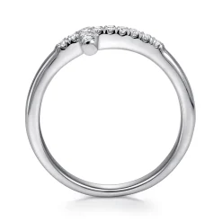 Sale Gabriel & Co. 14K White Gold Diamond Cross Ring