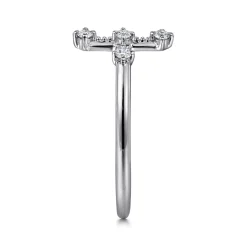 Online Gabriel & Co. 14K White Gold Diamond Cross Ring