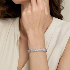 Sale Gabriel & Co. 14K White Gold Diamond Cuff Bangle