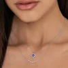 Outlet Gabriel & Co. 14K White Gold Diamond Curved Bar Necklace