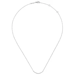 Outlet Gabriel & Co. 14K White Gold Diamond Curved Bar Necklace