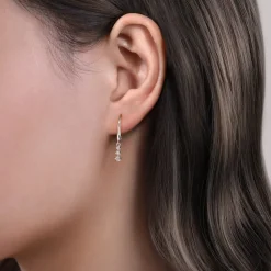 Discount Gabriel & Co. 14K White Gold Diamond Drop Earrings