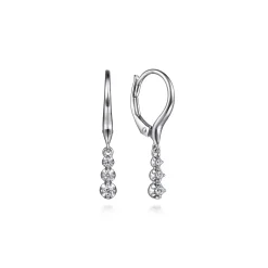 Discount Gabriel & Co. 14K White Gold Diamond Drop Earrings