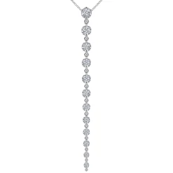 Hot Gabriel & Co. 18K White Gold Diamond Drop Necklace