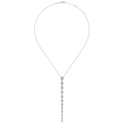 Hot Gabriel & Co. 18K White Gold Diamond Drop Necklace