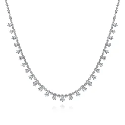 Outlet Gabriel & Co. 18K White Gold Diamond Drops Necklace